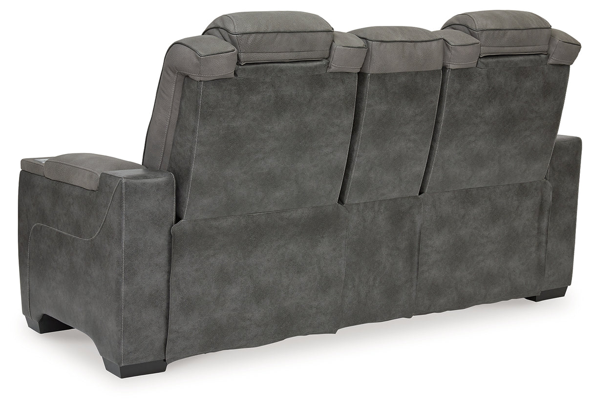 Next-Gen Durapella Power Reclining Loveseat with Console