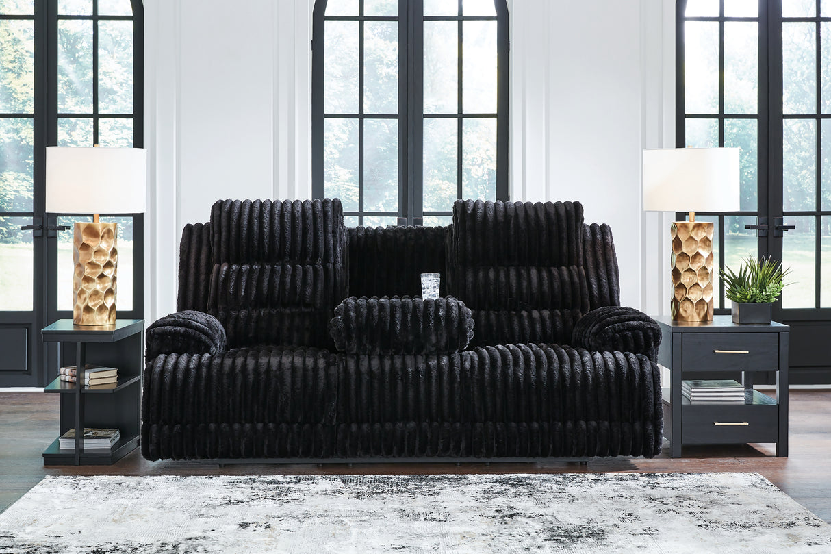 Rhine Falls Power Reclining Sofa with Drop Down Table