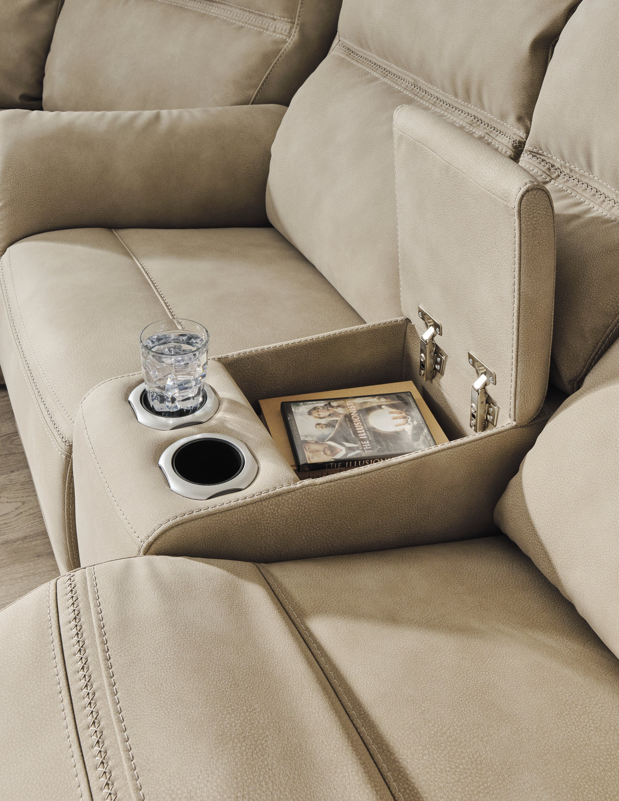 Next-Gen Durapella Power Reclining Loveseat with Console
