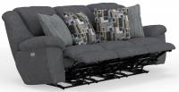 Catnapper Trifecta Power Sofa w/3 Recliners and Drop Down Table Smoke
