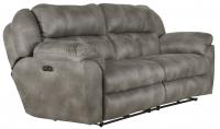 Catnapper Ferrington Power Headrest Power Lay Flat Reclining Sofa Steel