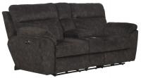 Catnapper Sedona Pwr Headrest Lay Flat Recl Cnsl Loveseat w/Stg & Cupholders Smoke