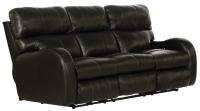 Catnapper Angelo Power Headrest Power LayFlat Reclining Sofa Black