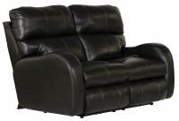 Catnapper Angelo Power Headrest Power LayFlat Reclining Loveseat Black