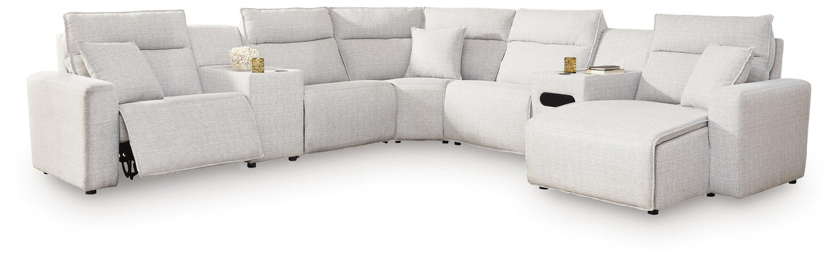 Modmax II 7-Piece Power Reclining Sectional with Chaise and Audio Console