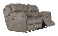 Catnapper Ferrington Power Headrest w/ Lumbar Power Lay Flat Reclining Loveseat Steel