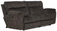 Catnapper Sedona Power Headrest w/Lumbar Lay Flat Reclining Sofa Smoke