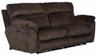 Catnapper Sedona Pwr Hdrst w/Lumbar Lay Flt Rcl Cnsl Loveseat w/Stg & Cphldrs Mocha
