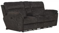Catnapper Sedona Pwr Hdrst w/Lumbar Lay Flt Rcl Cnsl Loveseat w/Stg & Cphldrs Smoke