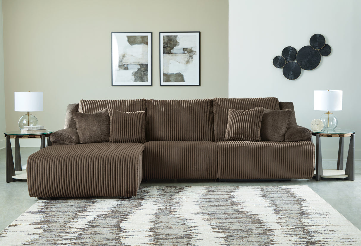 Top Tier 3-Piece Reclining Sectional Sofa Chaise