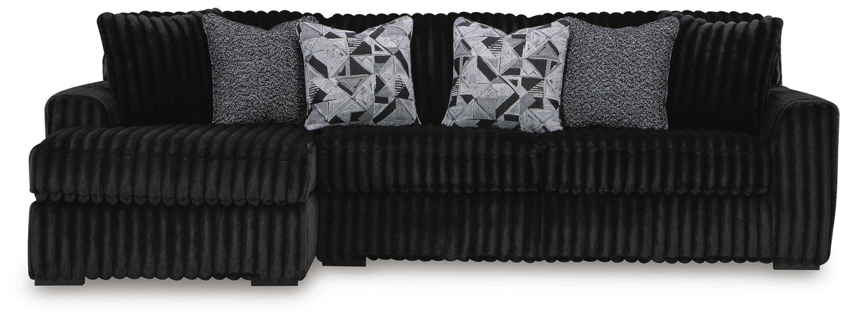 Midnight-Madness 3-Piece Sectional with Chaise