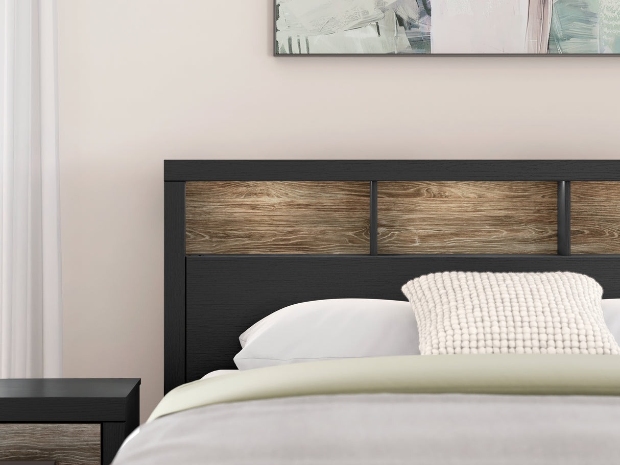 Broachmyn King Bookcase Panel Bed