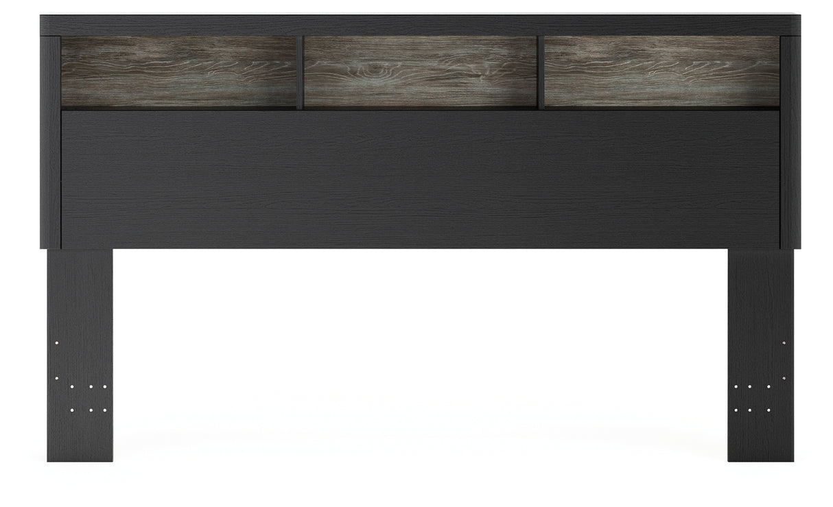 Broachmyn Lighted King Bookcase Headboard