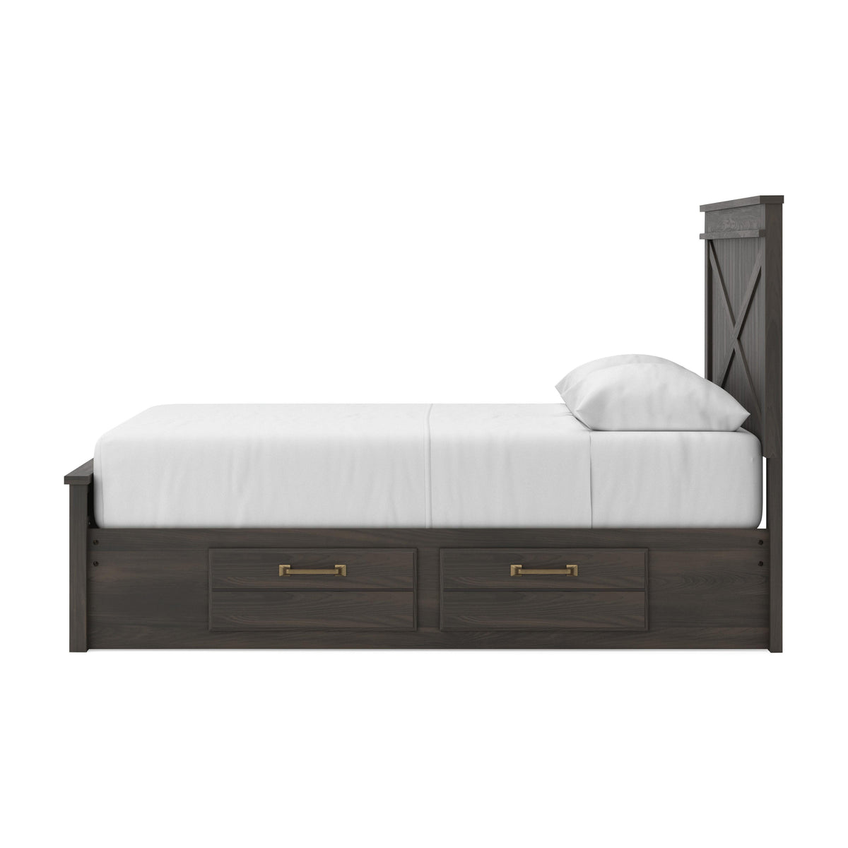 Vonitta Bay Queen Panel Bed with 2 Sided Storage