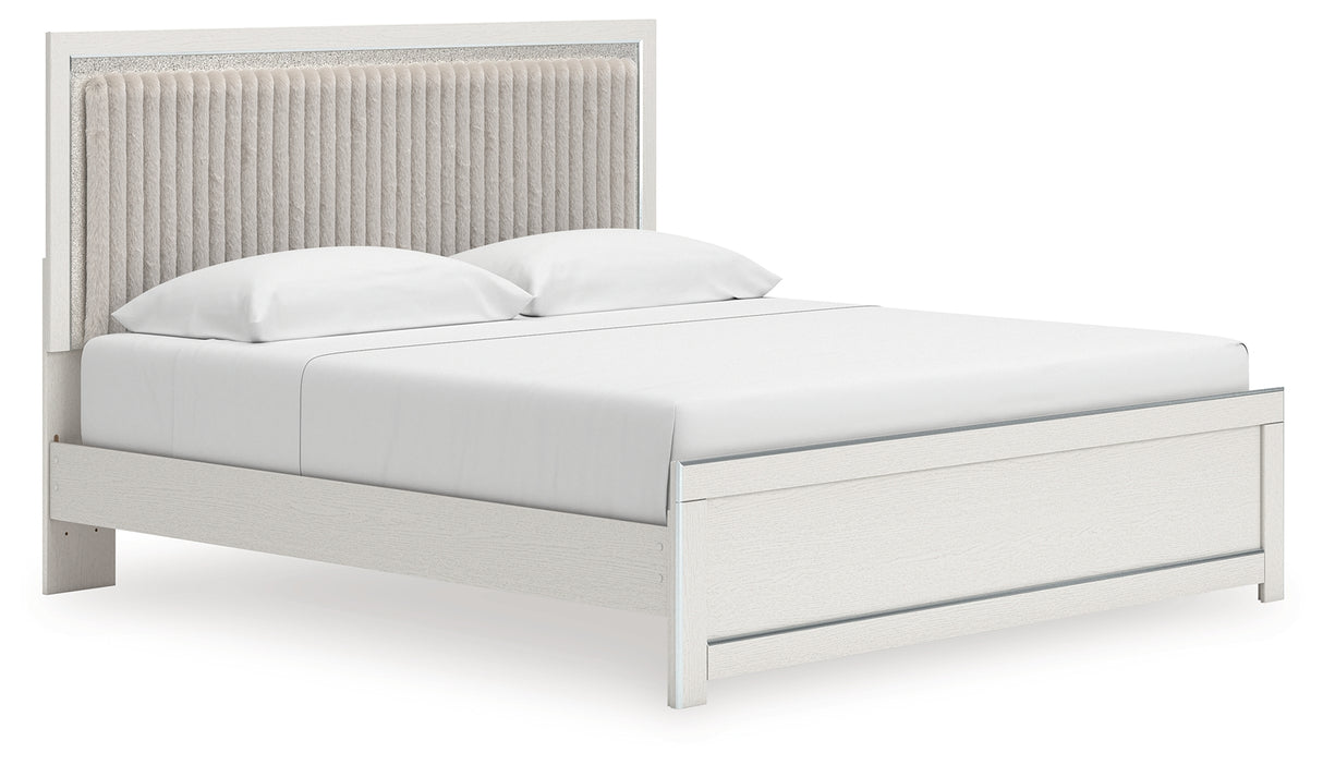 Zuraleus King Upholstered Panel Platform Bed
