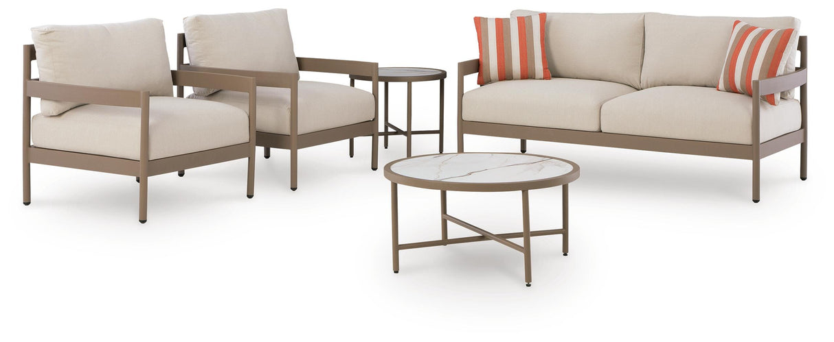 Bluff Trail Outdoor Love/Chairs/Tables Set (Set of 5)