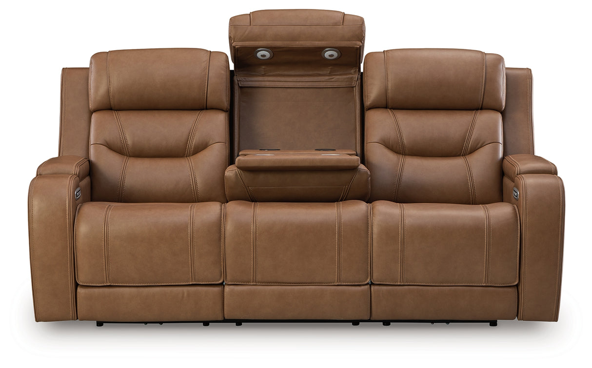 Knightington Power Reclining Sofa with Audio Seating