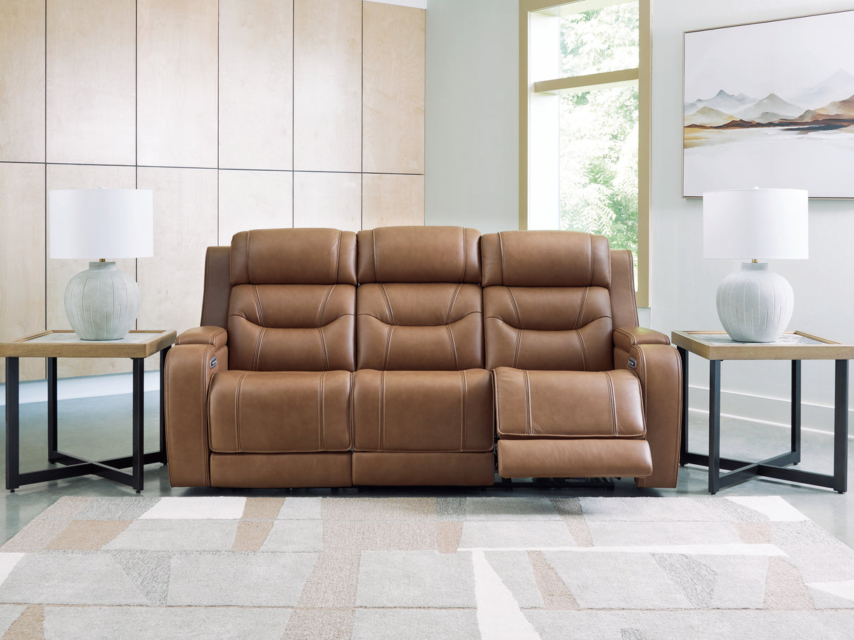 Knightington Power Reclining Sofa with Audio Seating