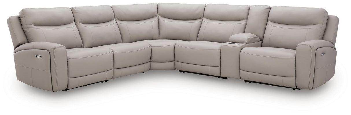 Gravier 6-Piece Power Reclining Sectional with Storage Console