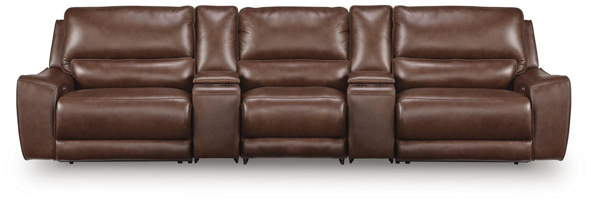 DeepWakes 5-Piece Reclining Sectional with Storage Consoles