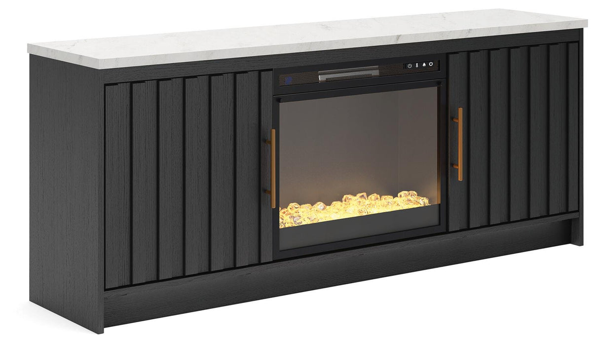 Cadmori 63\" TV Stand with Electric Fireplace