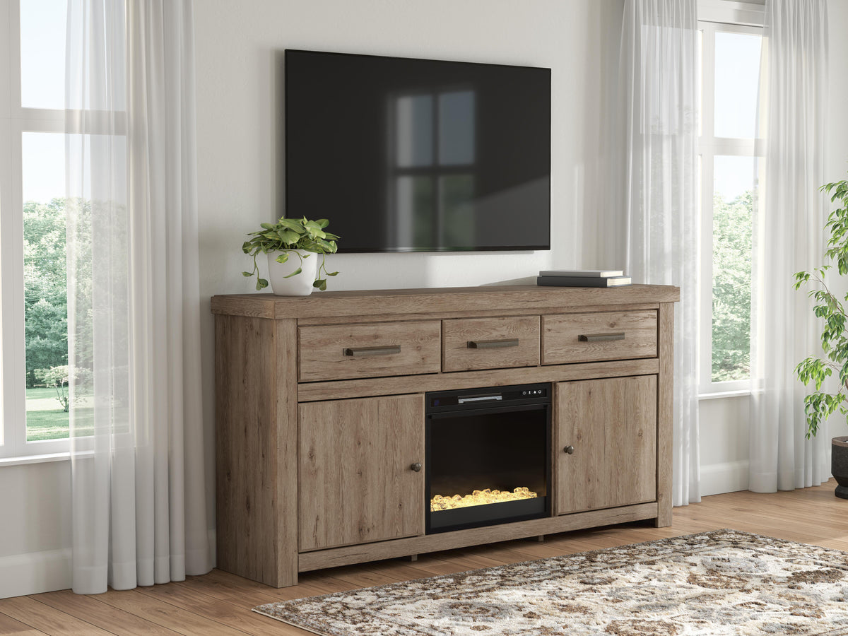 Garistyn 73\" TV Stand with Electric Fireplace