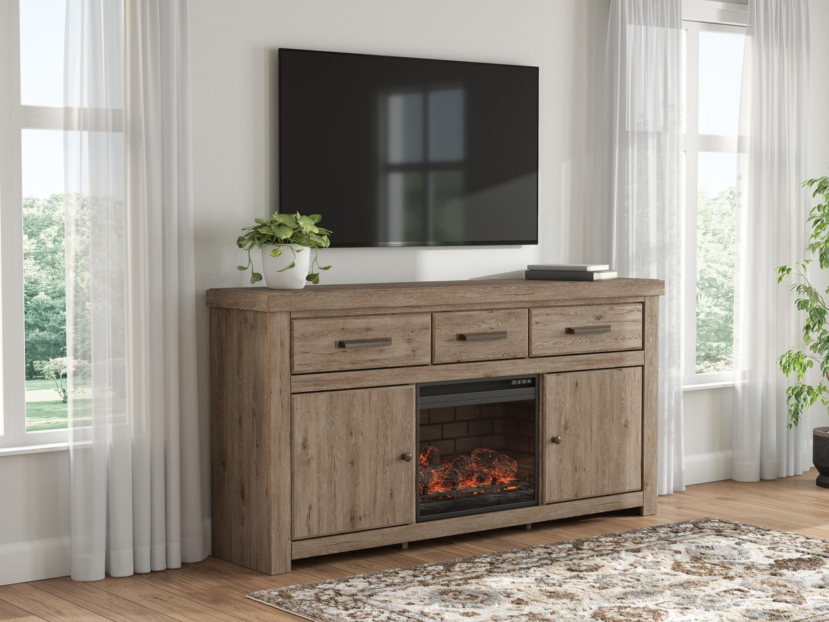 Garistyn 73\" TV Stand with Electric Fireplace