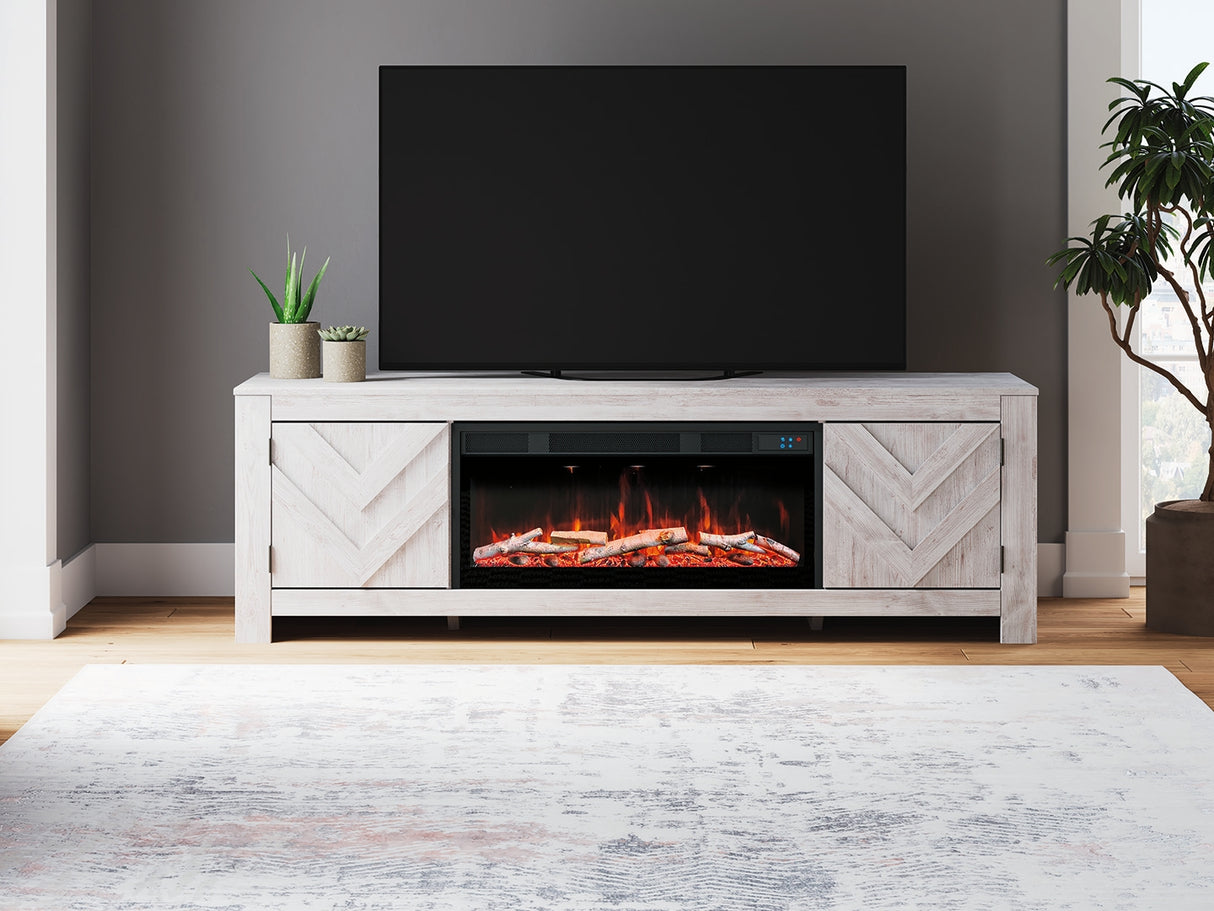 Cayboni 71\" TV Stand with Electric Fireplace