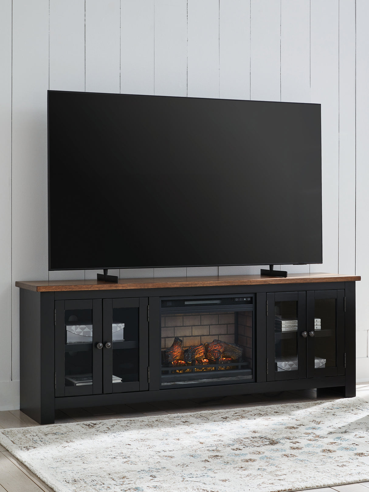 Wildenauer 76\" TV Stand with Electric Fireplace