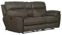 Catnapper Atlas Reclining Console Loveseat Charcoal