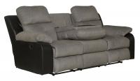Catnapper Felix Sofa w/3 Recliners & DDT 90" Black