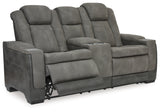 Next-Gen Durapella Power Reclining Loveseat with Console