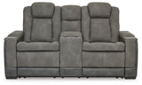 Next-Gen Durapella Power Reclining Loveseat with Console