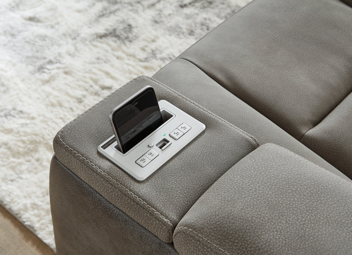 Next-Gen Durapella Power Reclining Loveseat with Console