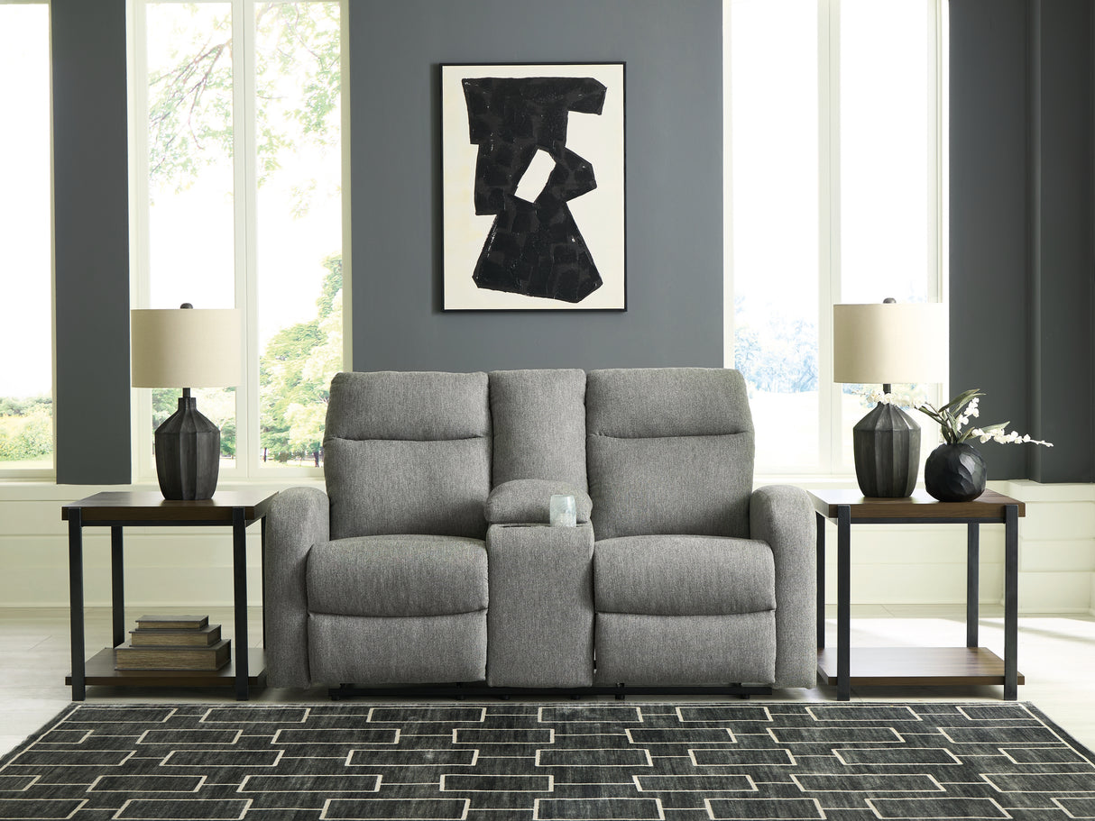 Gauntlet Reclining Loveseat with Console