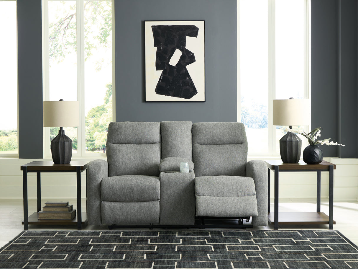 Gauntlet Reclining Loveseat with Console