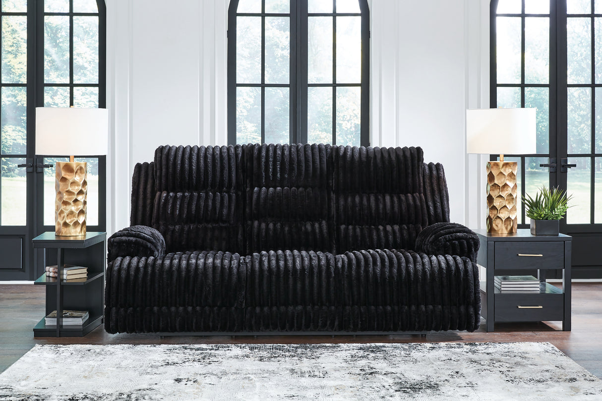 Rhine Falls Power Reclining Sofa with Drop Down Table