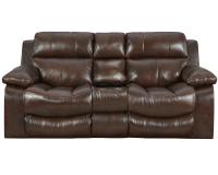 Catnapper Positano Power Reclining Console Loveseat Cocoa