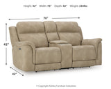 Next-Gen Durapella Power Reclining Loveseat with Console