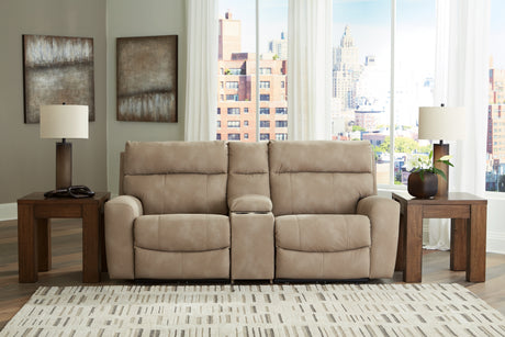 Next-Gen Durapella 3-Piece Power Reclining Sectional Loveseat with Console