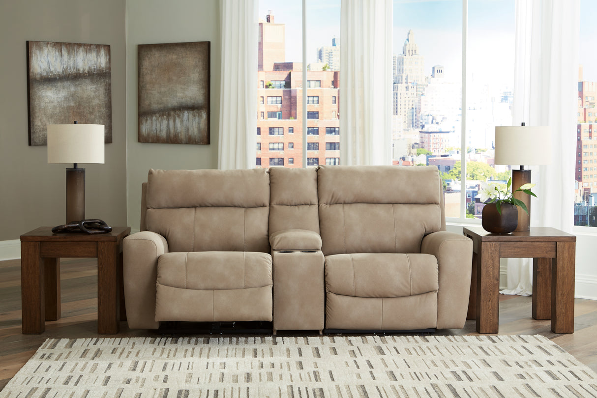 Next-Gen Durapella 3-Piece Power Reclining Sectional Loveseat with Console