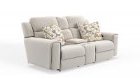 Catnapper Micah Power Headrest Power Deep Seat Reclining Console Loveseat Oatmeal