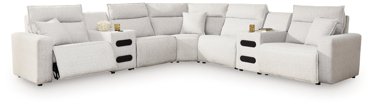 Modmax II 7-Piece Power Reclining Sectional with Chaise and Audio Consoles