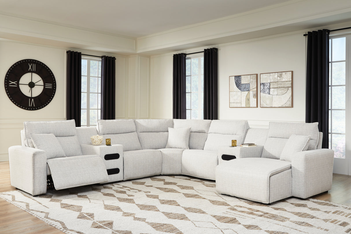 Modmax II 7-Piece Power Reclining Sectional with Chaise and Audio Consoles