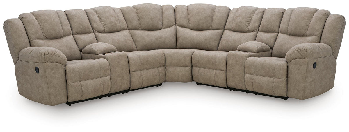 Pearce-Pike 3-Piece Reclining Sectional with Double Console