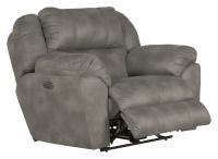 Catnapper Ferrington Power Headrest w/ Lumbar Power Lay Flat Recliner Steel