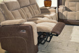 Mixed Motion Power Reclining Sofa
