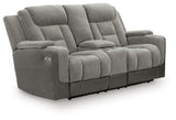 Mixed Motion Power Reclining Loveseat with Console