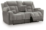 Mixed Motion Power Reclining Loveseat with Console