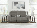 Mixed Motion Power Reclining Loveseat with Console